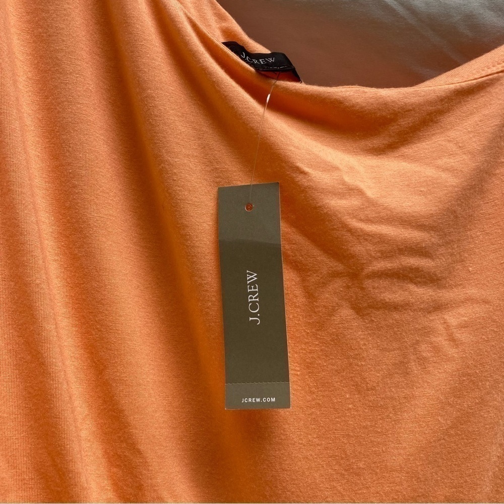 J. Crew NWT light orange one shoulder shirt, size small - Picture 3 of 6